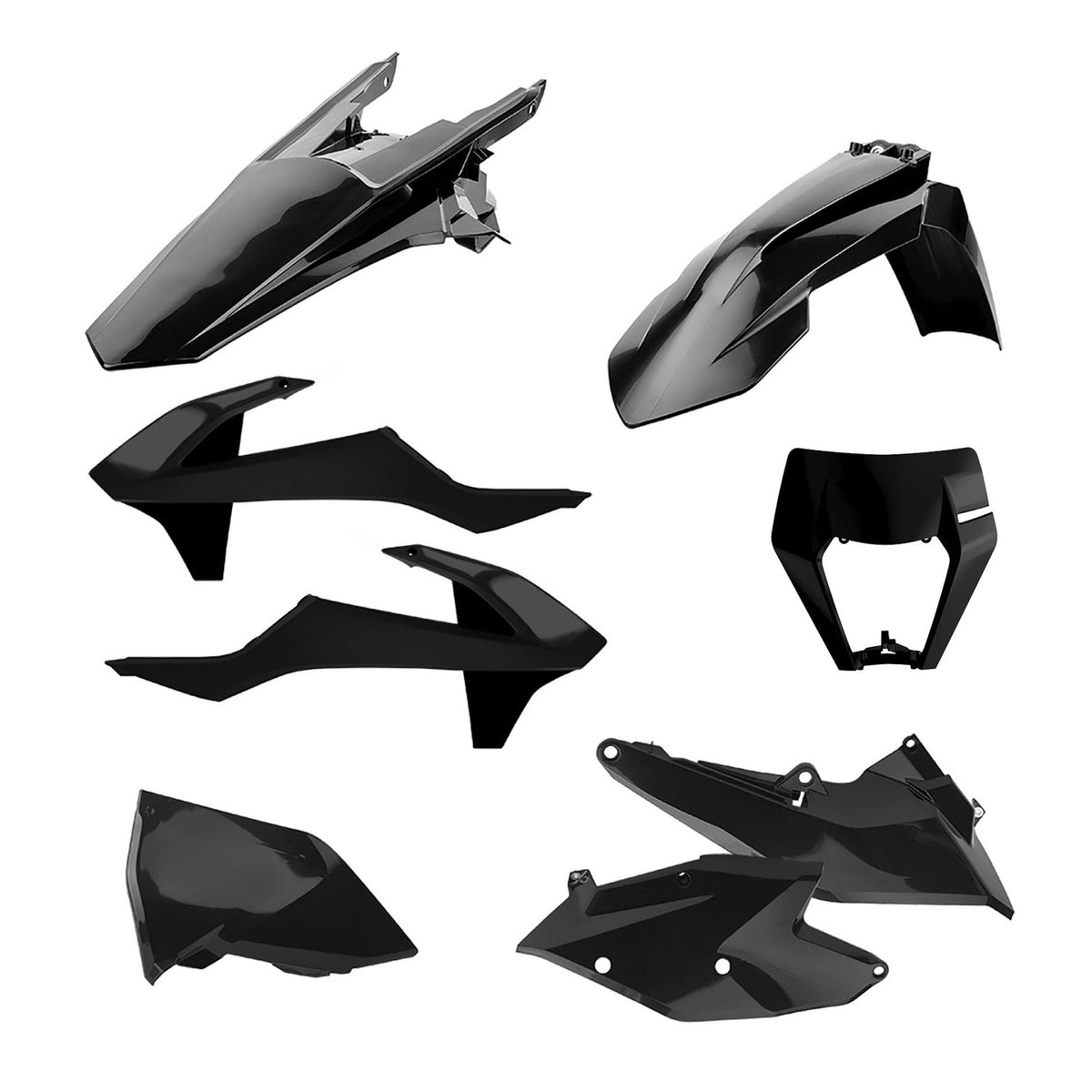 Standard Plastic Kit KTM Black EXC/EXC-F/XC-W/XCF-W (2017-19)
