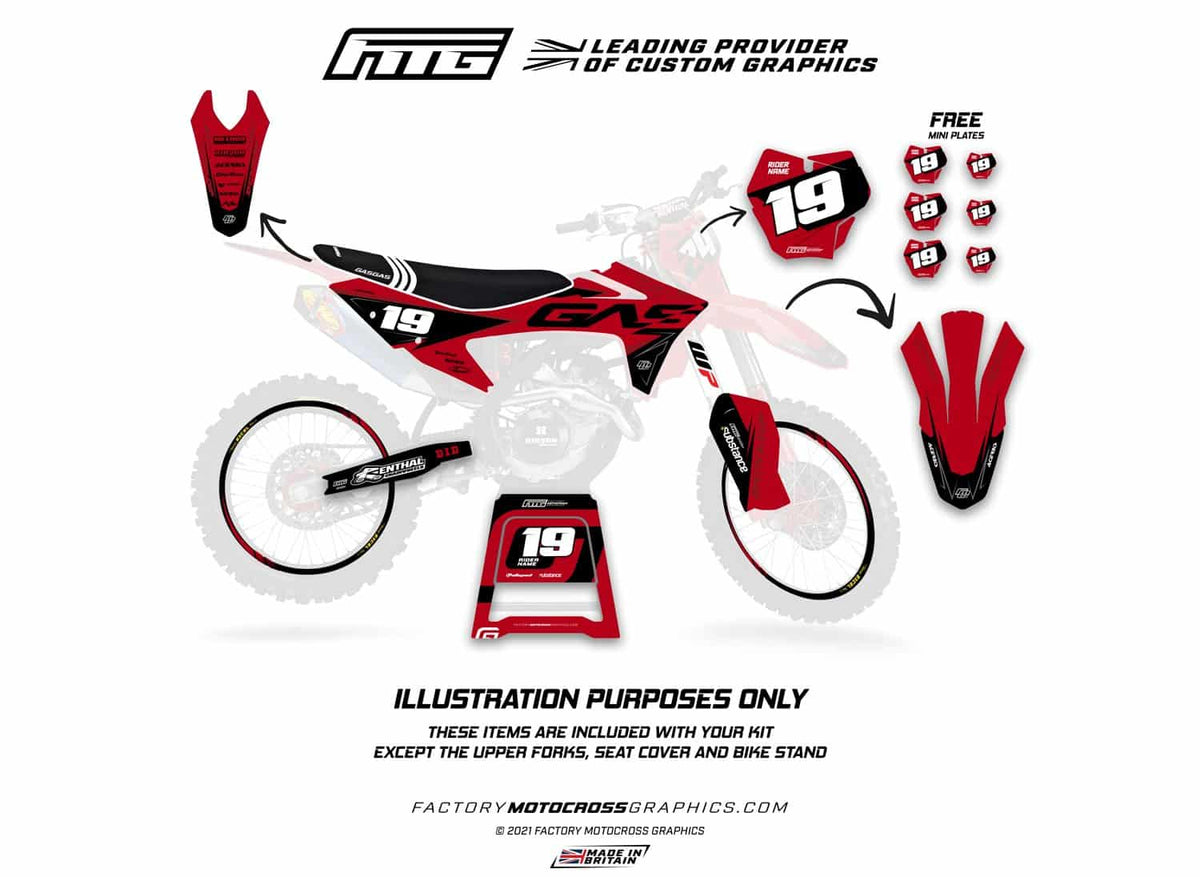 Gas Gas 2021 Factory Red Graphics Kit