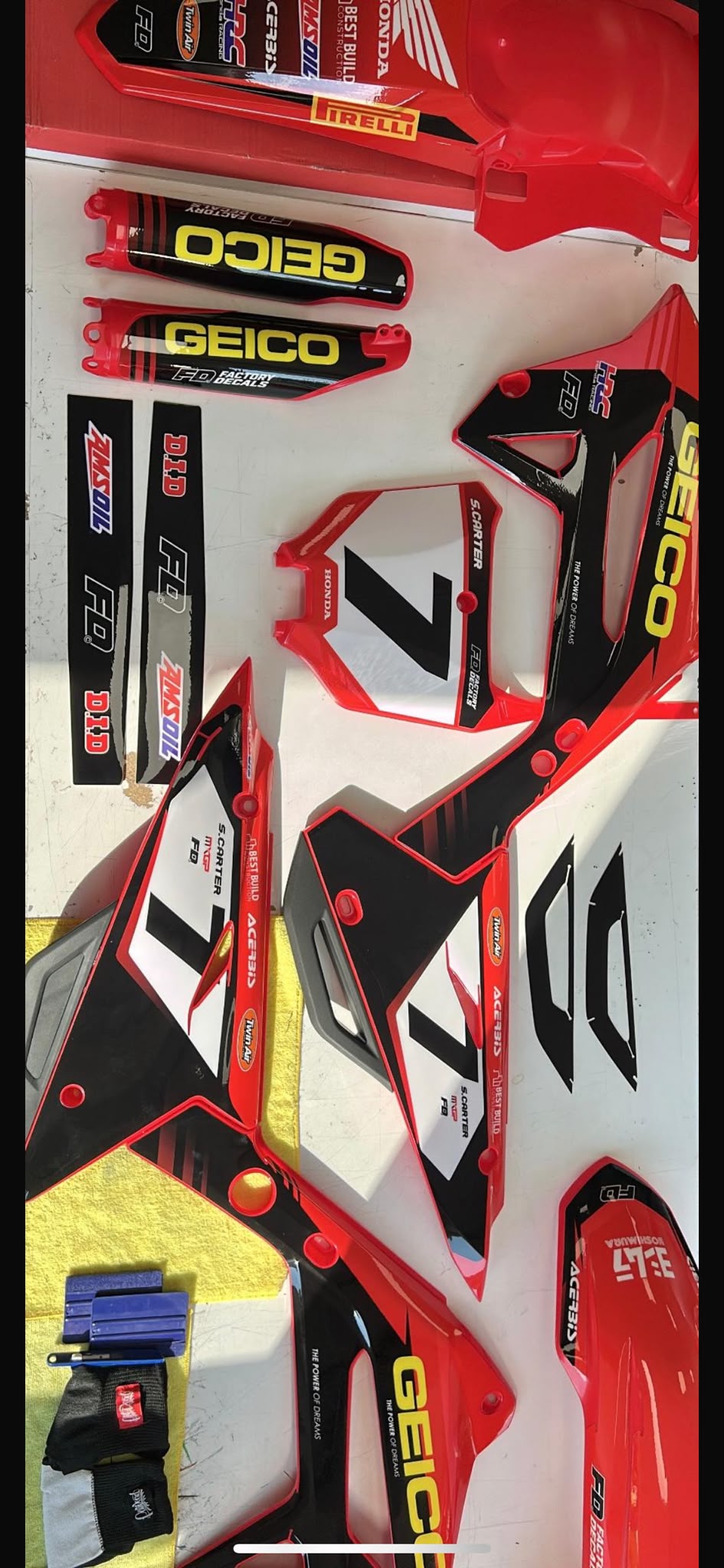 Geico honda pre-fitted graphics