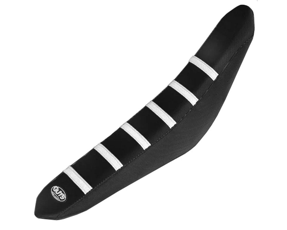 Guts Fits KTM White Ribbed Black Seat Cover