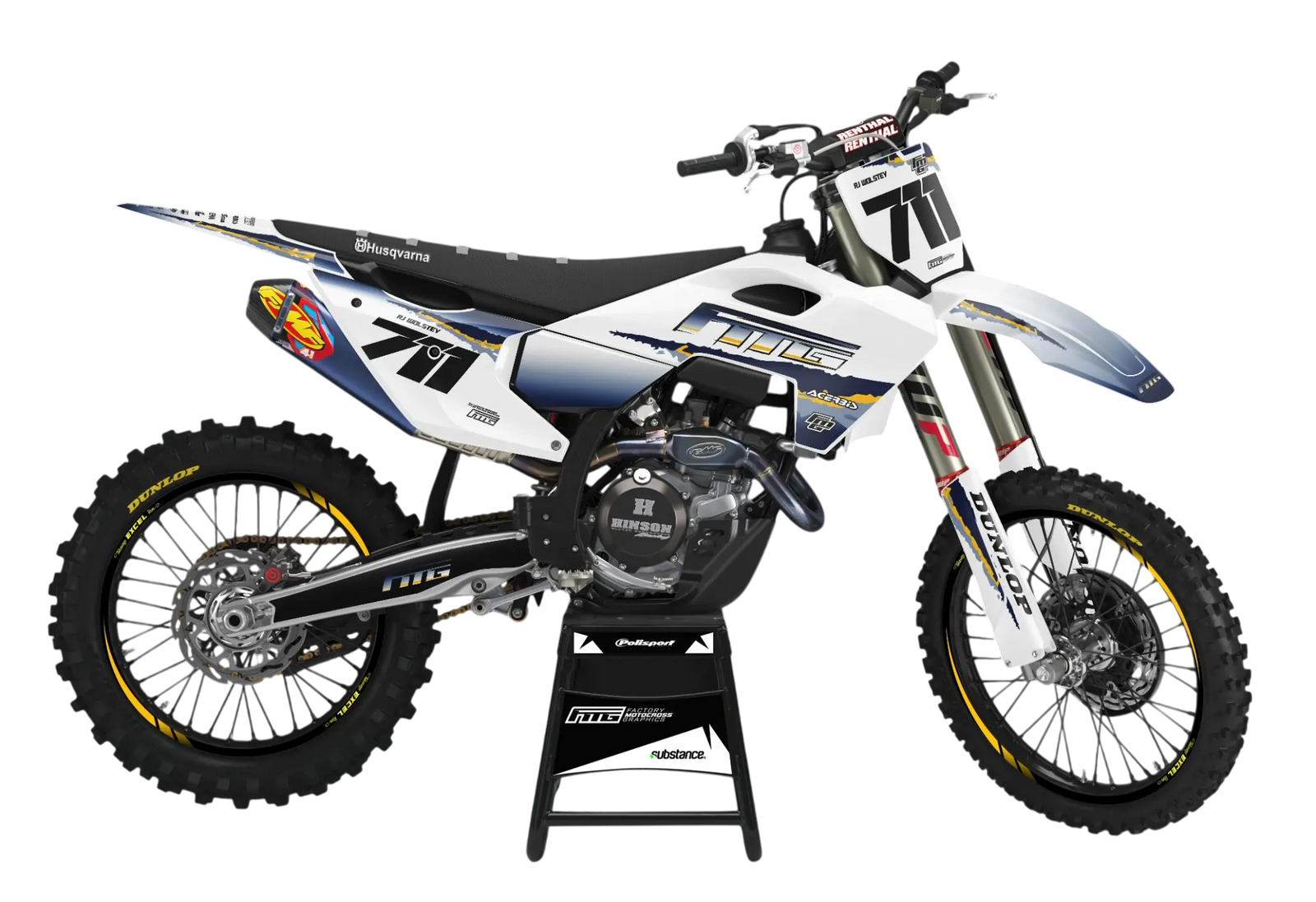HUSOVARNA Team Acerbis White FACTORY GRAPHICS KIT