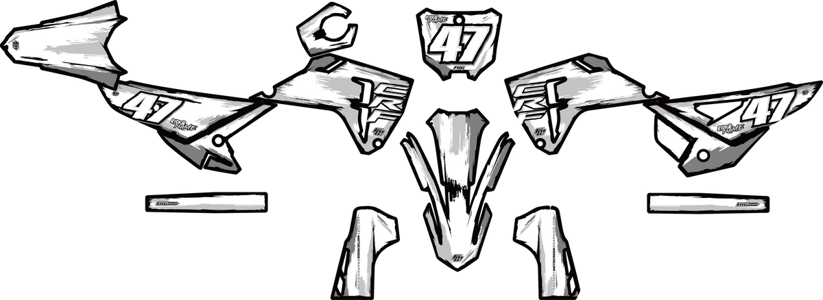 Honda TOON BLACK &amp; WHITE GRAPHICS KIT
