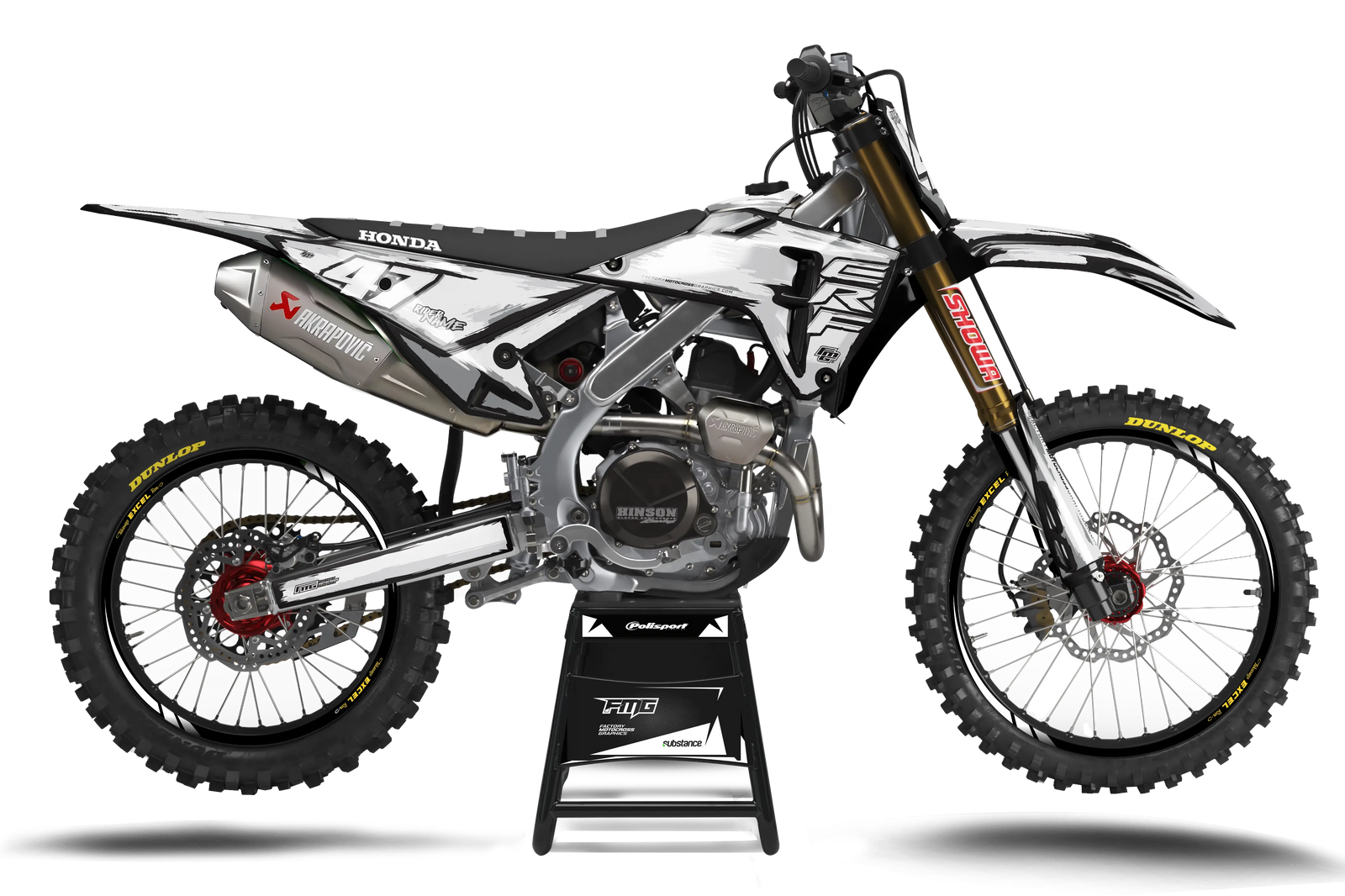 Honda TOON BLACK & WHITE GRAPHICS KIT