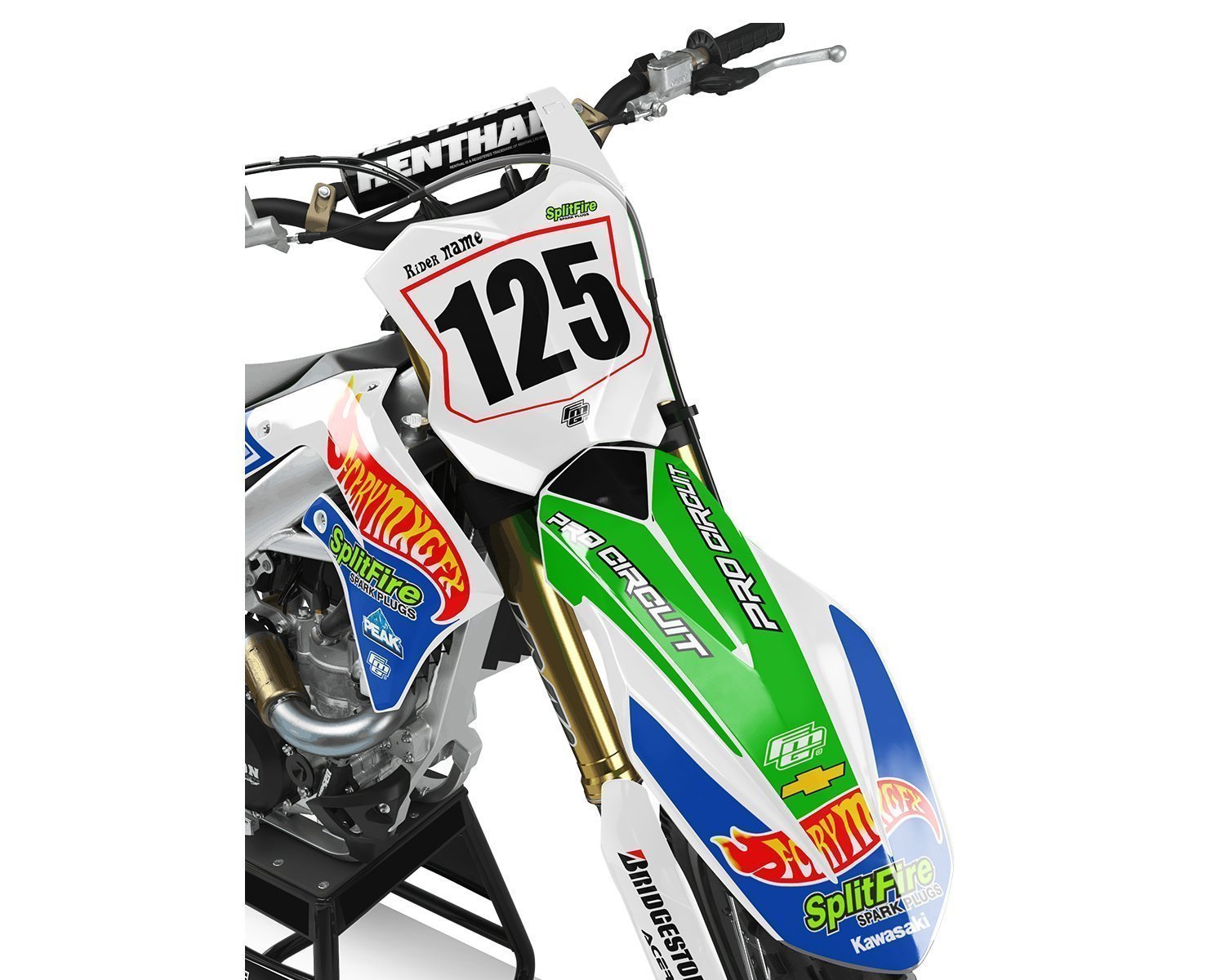 Kawasaki  Retro Hot Wheels Graphics Kit