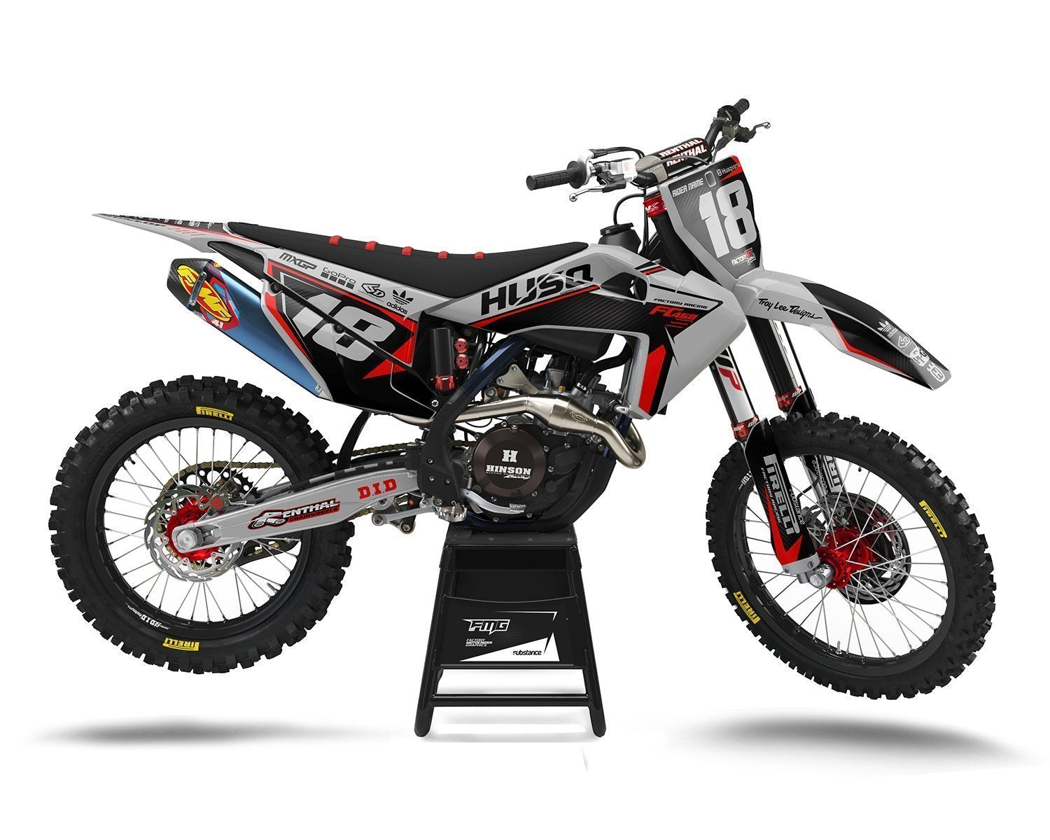 Grey Husqvarna Motocross Graphics Custom
