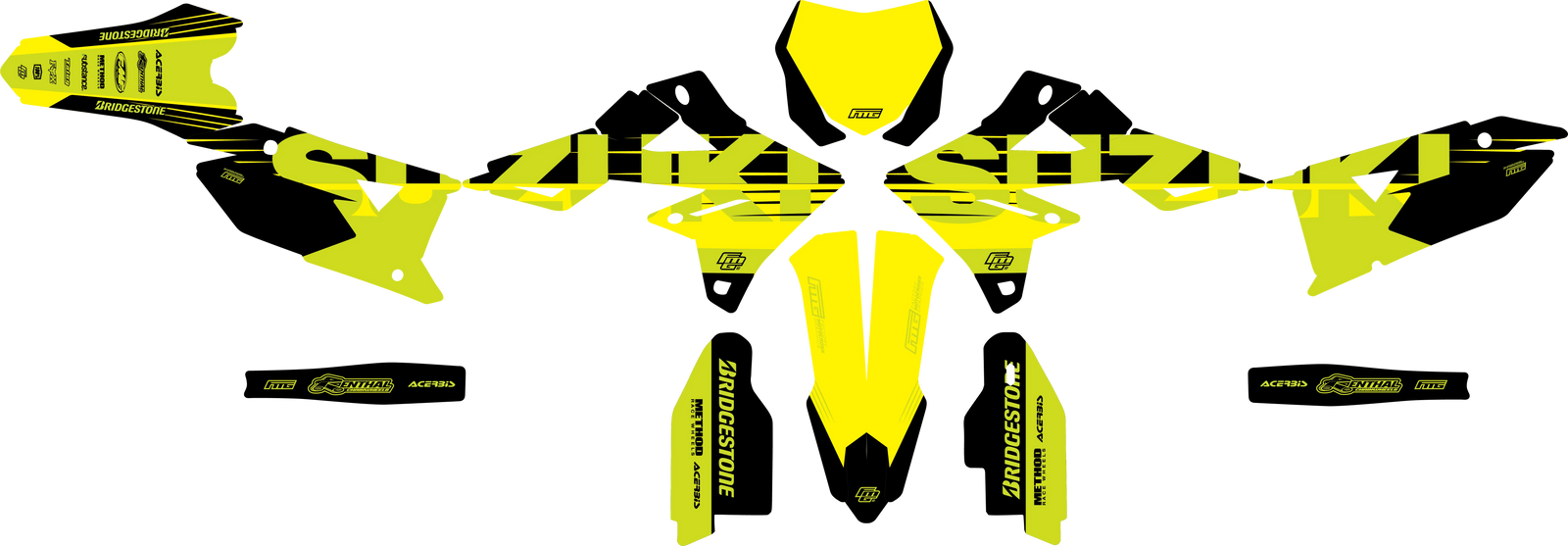 Suzuki Fluorescent Graphics Kit