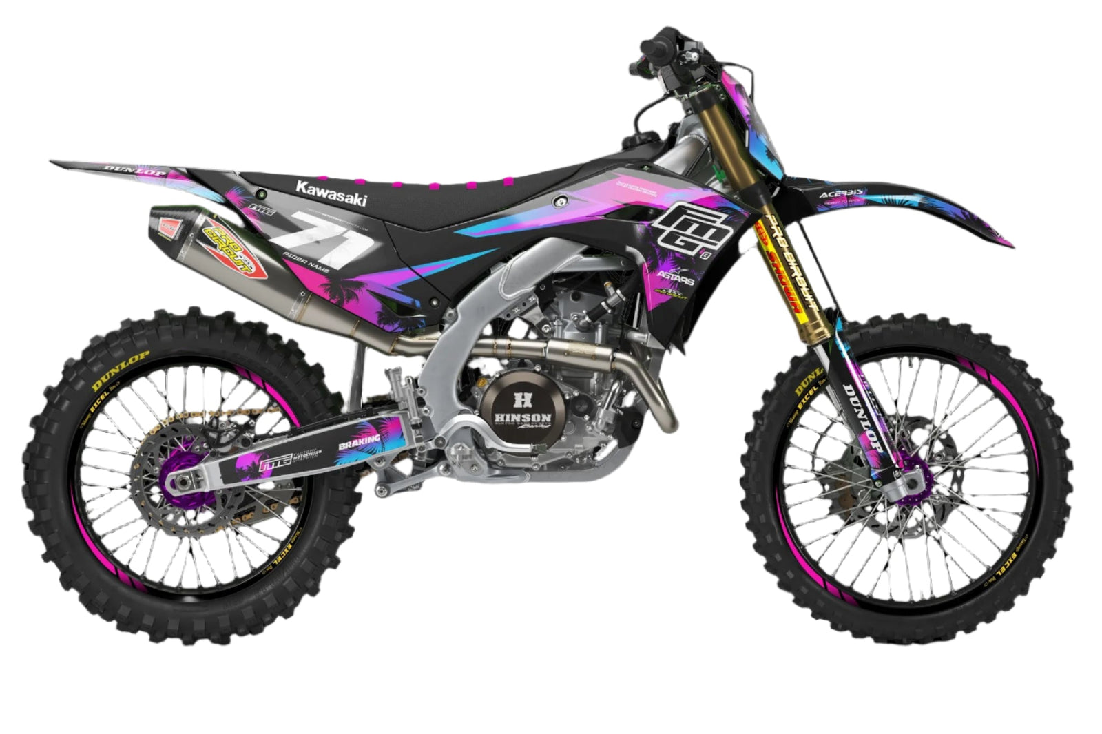 Kawasaki  Black Palm Graphics Kit