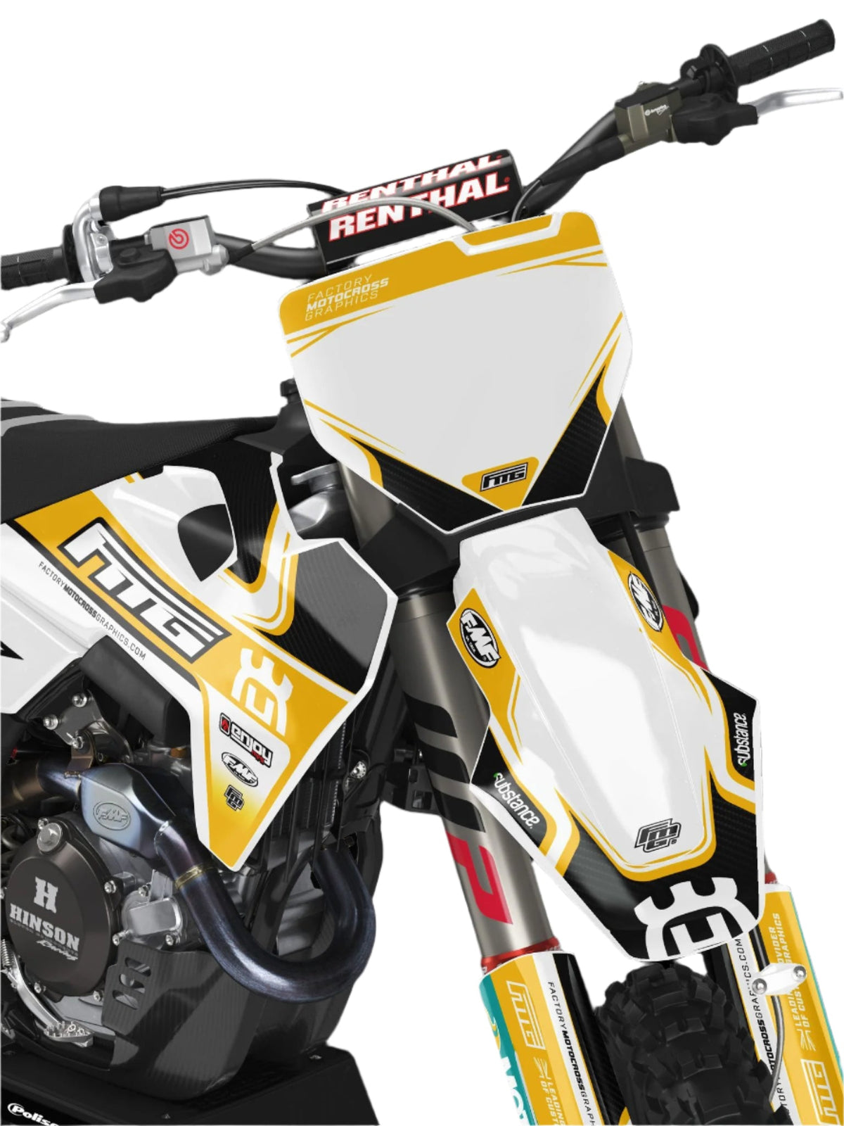 Husqvarna Carbon White &amp; Gold Graphics Kit