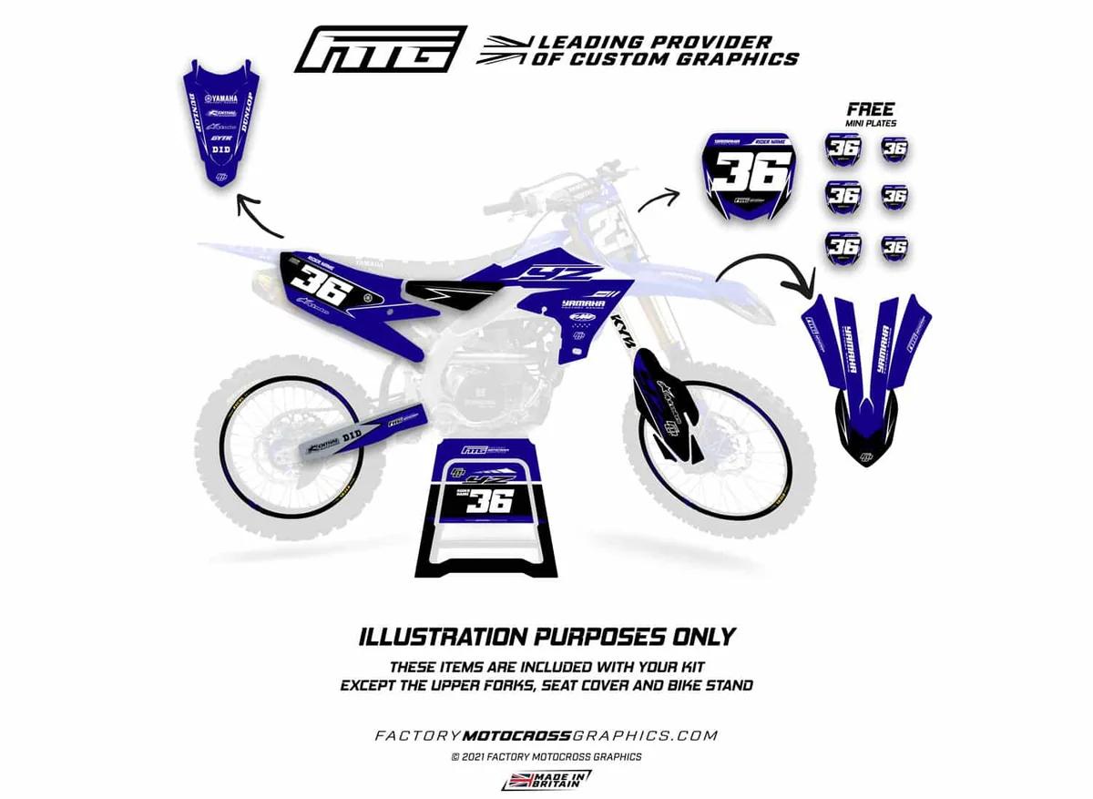 YAMAHA Team Black Graphics Kit.