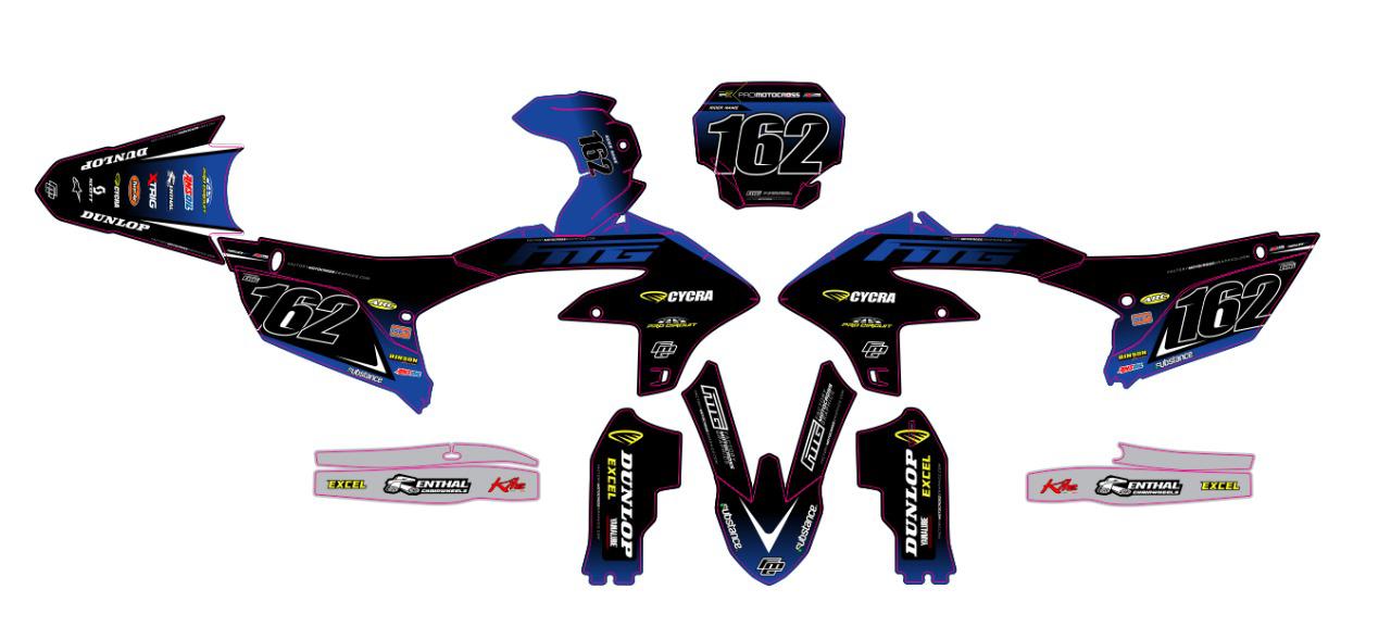 YAMAHA Team Black Graphics Kit.