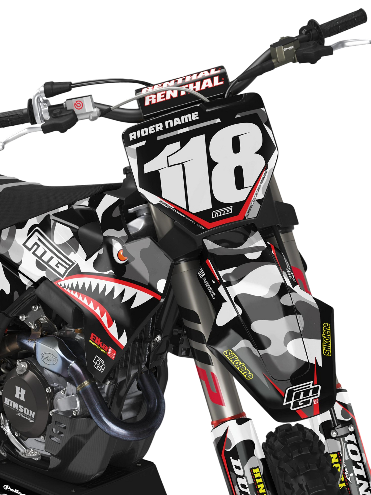 Husqvarna Shark Mouth CAMOUFLAGE  GRAPHICS KIT.