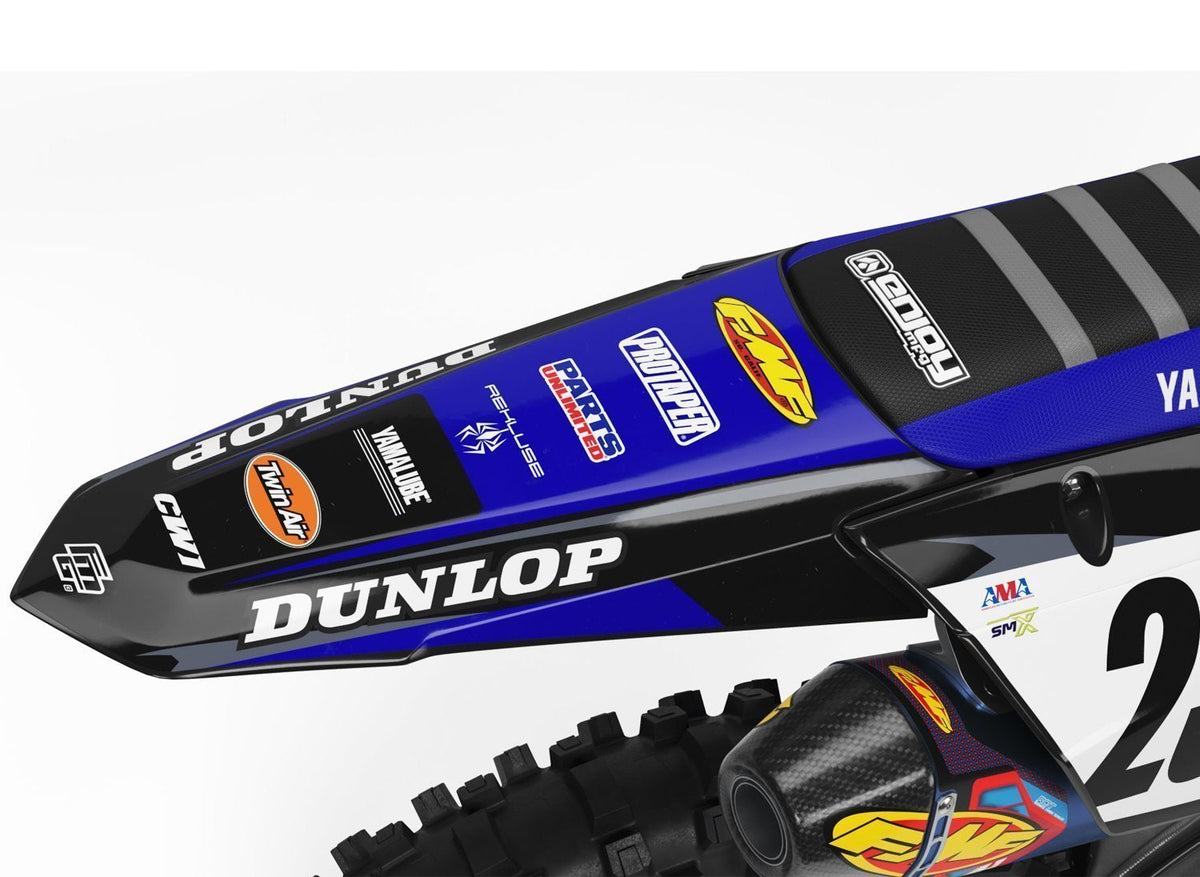 Yamaha factory black & blue graphics kit